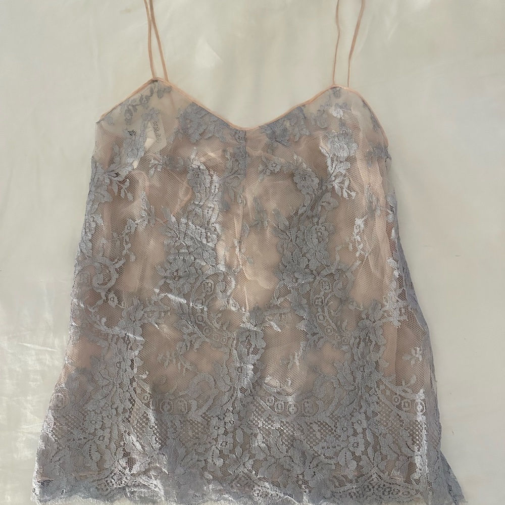 Vintage DOLCE & GABBANA Silk Lace Camisole Romantic Lavender Pale Pink size 4
